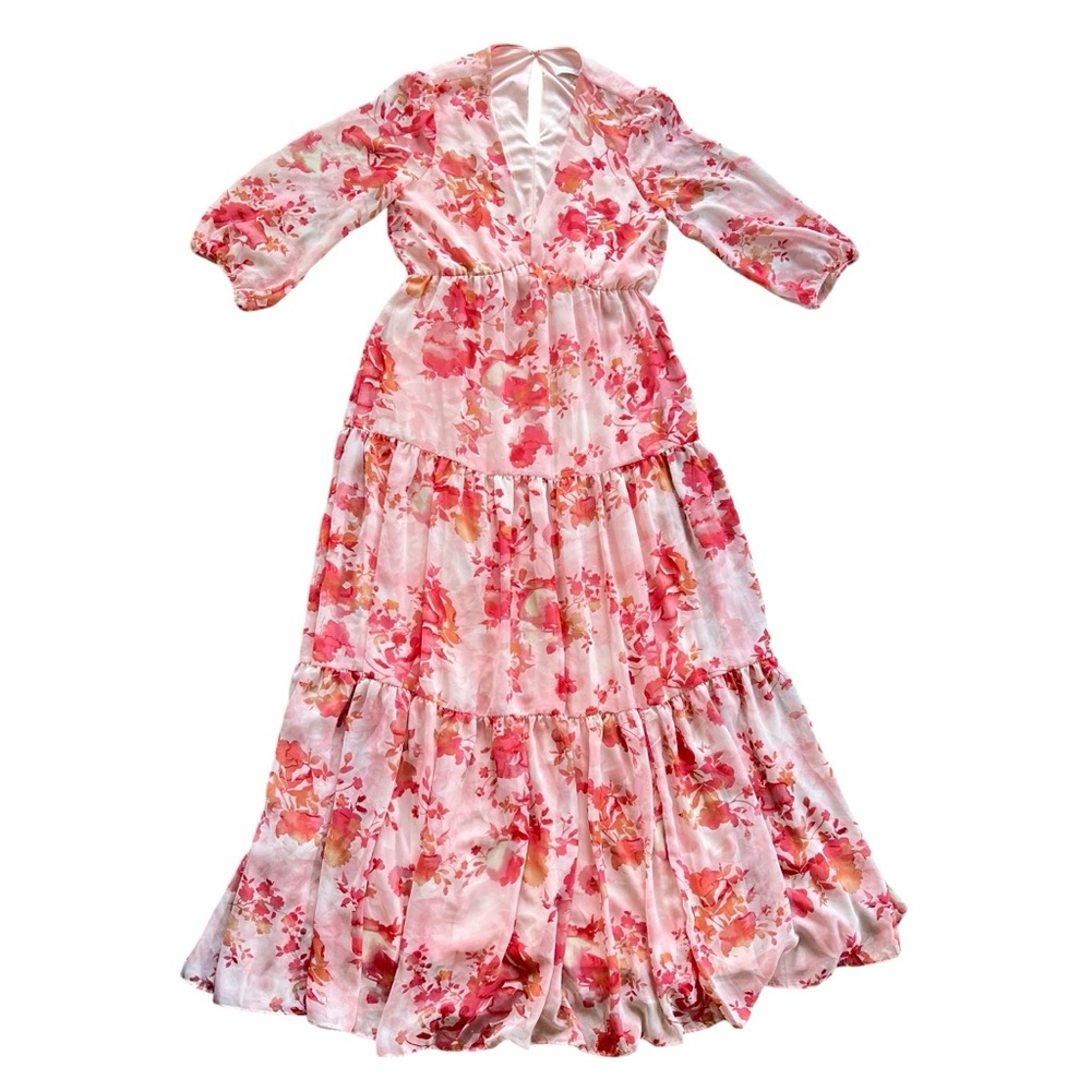 Bleecker 126 Tiered Dress Womens 6 Whimsical Fairy Cottage Tiered Chiffon (Flaw)